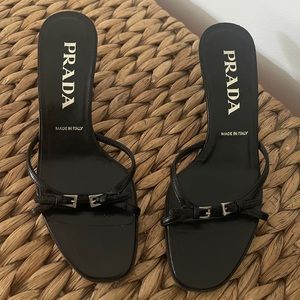 Authentic Prada kitten sandals